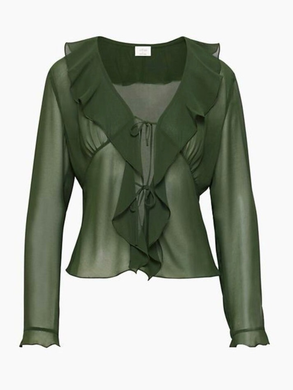 Aritzia  wilfred Frenchy Blouse
V-neck chiffon ruffle blouse✨